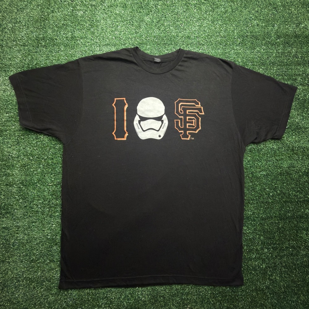 San Francisco‎ Giants Star Wars Stormtrooper T-Shirt Mens XL Black MLB Tee